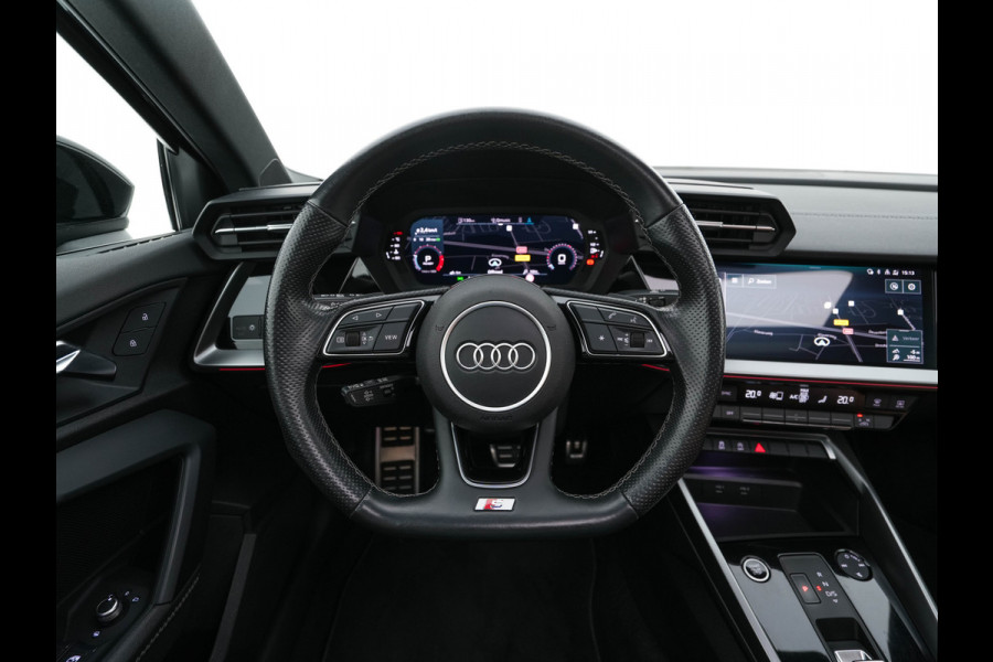 Audi A3 Limousine 30 TFSI S-Line Edition (INCL-BTW) Aut. *PANO | LEATHER-FABRIC | FULL-LED | AMBIENTLIGHT | SPORTSEATS | DIGI-COCKPIT | NAVI-FULLMAP | PRIVACYGLASS | SHIFTPADDLES | DAB+ | CRUISE | KEYLESS | PDC | 18"ALU*