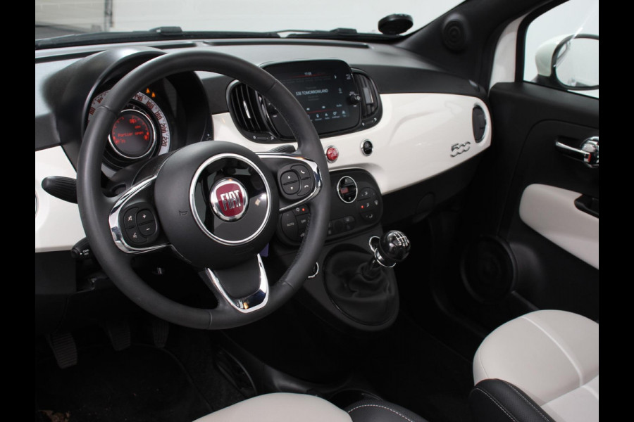Fiat 500C 1.0 Hybrid Dolcevita Half lederen bekleding Climate control Cruise control Parkeersensoren achter Lichtmetalen velgen Apple Carplay/ Android Auto