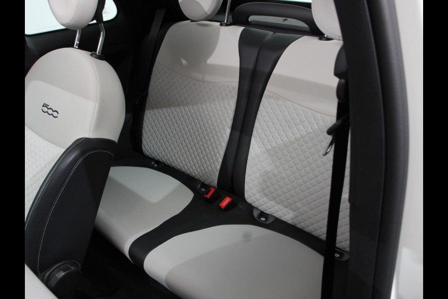 Fiat 500C 1.0 Hybrid Dolcevita Half lederen bekleding Climate control Cruise control Parkeersensoren achter Lichtmetalen velgen Apple Carplay/ Android Auto