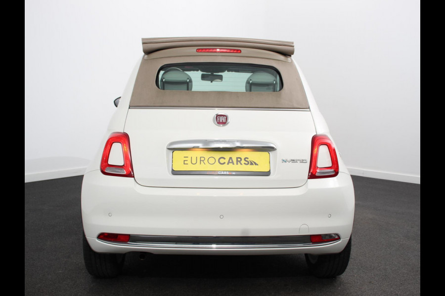 Fiat 500C 1.0 Hybrid Dolcevita Half lederen bekleding Climate control Cruise control Parkeersensoren achter Lichtmetalen velgen Apple Carplay/ Android Auto