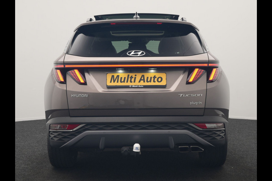 Hyundai Tucson 1.6 T-GDI Premium Sky 4WD PHEV 265pk Dealer O.H | Trekhaak | Panodak | Adaptive Cruise | 360 Camera | Lederen Sportstoelen Memory & Ventilatie | Blis | Apple Carplay | Krell Audio | Pilot Assist | Stuur & Stoelen Verwarmd | Navigatie | Virtual | DAB | 19"L.M | Plug In Hybrid |