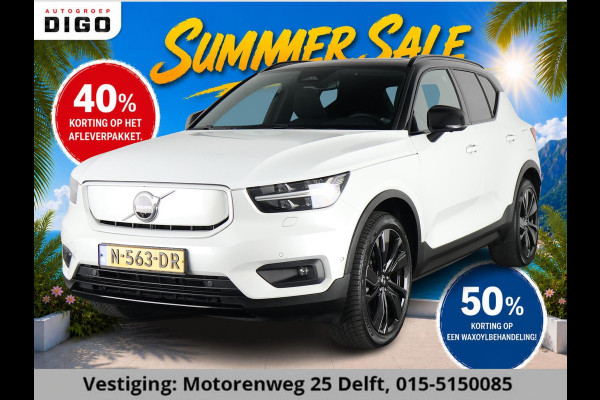 Volvo XC40 RECHARGE TWIN PRO AWD SOD ACCU 93% GARANTIE 9-2031 SCHUIF/ PANORAMADAK. WARMTEPOMP. DIGITAAL DASHBOARD.
