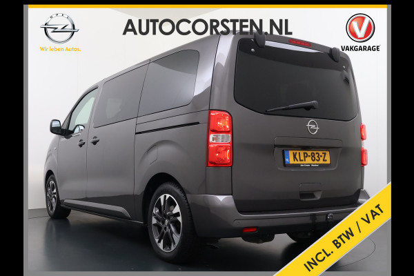 Opel Vivaro Combi Electric 8-Persoons L2 75kWh Leder Panoramadak 2X Elek.Schuifdeur Trekhaak 360°Camera Stoelverwarming Apple Carplay Android Auto Navi Ecc SOH 90% Cruise Control Regen-Lichtsensor Privacy Glas Lmv DAB Led 1.000KG Trekgewicht Garantie op Accu tot 19-12-2030/160.000km