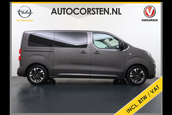 Opel Vivaro Combi Electric 8-Persoons L2 75kWh Leder Panoramadak 2X Elek.Schuifdeur Trekhaak 360°Camera Stoelverwarming Apple Carplay Android Auto Navi Ecc SOH 90% Cruise Control Regen-Lichtsensor Privacy Glas Lmv DAB Led 1.000KG Trekgewicht Garantie op Accu tot 19-12-2030/160.000km