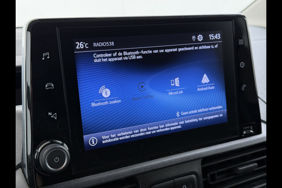Toyota PROACE CITY 1.2T 111PK Benzine 3-Persoons Euro 6 Navi* Airco Apple Carplay Android Auto Cruise Control Pdc Live Regen-Lichtsensor Bluetooth Schuifdeur 1e Eigenaar Origineel Nederlandse Auto