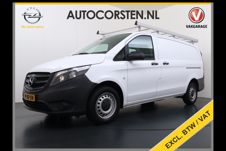 Mercedes-Benz Vito 114CDI Automaat Lang 2X Schuifdeur Trekhaak Camera Euro 6 Navi Airco Imperiaal Cruise Control Pdc Betonplexvloer Wandbetimmering 2.000KG Trekgewicht 1e Eigenaar