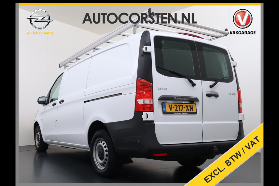 Mercedes-Benz Vito 114CDI Automaat Lang 2X Schuifdeur Trekhaak Camera Euro 6 Navi Airco Imperiaal Cruise Control Pdc Betonplexvloer Wandbetimmering 2.000KG Trekgewicht 1e Eigenaar