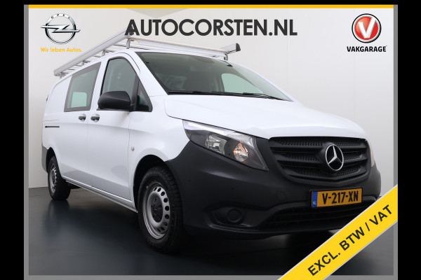 Mercedes-Benz Vito 114CDI Automaat Lang 2X Schuifdeur Trekhaak Camera Euro 6 Navi Airco Imperiaal Cruise Control Pdc Betonplexvloer Wandbetimmering 2.000KG Trekgewicht 1e Eigenaar