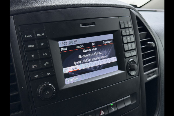 Mercedes-Benz Vito 114CDI Automaat Lang 2X Schuifdeur Trekhaak Camera Euro 6 Navi Airco Imperiaal Cruise Control Pdc Betonplexvloer Wandbetimmering 2.000KG Trekgewicht 1e Eigenaar