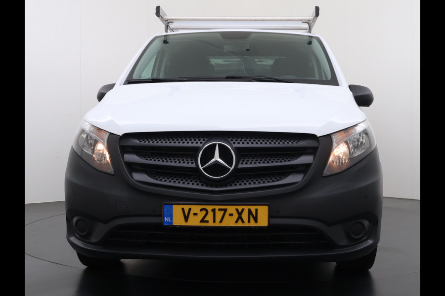 Mercedes-Benz Vito 114CDI Automaat Lang 2X Schuifdeur Trekhaak Camera Euro 6 Navi Airco Imperiaal Cruise Control Pdc Betonplexvloer Wandbetimmering 2.000KG Trekgewicht 1e Eigenaar