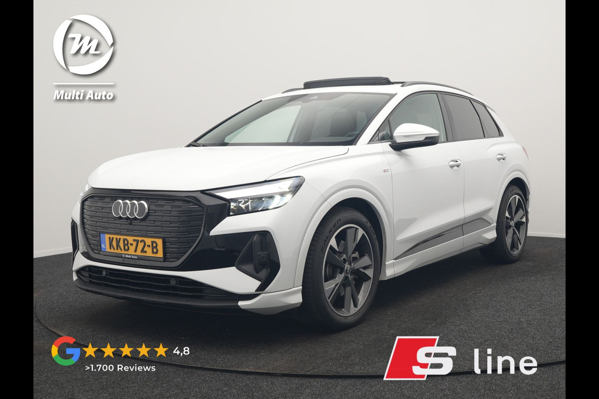Audi Q4 e-tron 45 Quattro S edition 77 kWh 265pk Dealer O.H. | Panodak  | Camera | 20"L.M. | Sportstoelen Verwarmd | Apple Carplay | Navigatie | Virtual Cockpit | Standkachel | DAB |