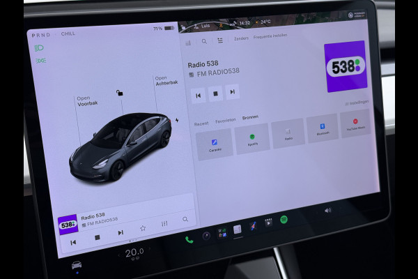 Tesla Model 3 Long Range AWD 75kWh 463PK Full Self Driving Ivoor Interieur All-Season banden Privacy Glas Premium Audio Panoramadak Navi Camer SOH 82% Lmv Leder Memory Elek.Stoelen Achterbank+Stoelverwarming Keyless Wifi Origineel Nederlandse Particuliere Auto Fabrieksgarantie op Accu en motor tot 25-3-2027/192.000KM