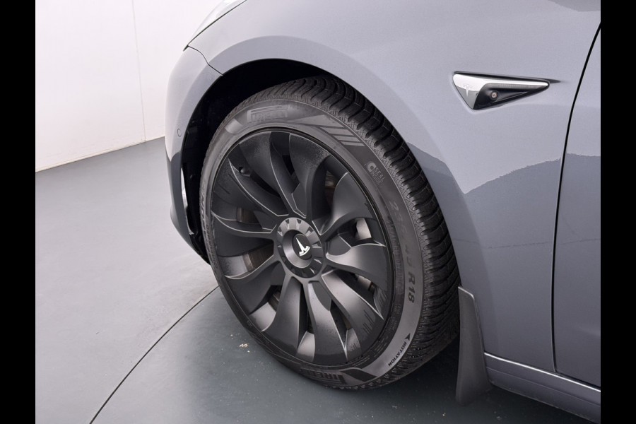 Tesla Model 3 Long Range AWD 75kWh 463PK Full Self Driving Ivoor Interieur All-Season banden Privacy Glas Premium Audio Panoramadak Navi Camer SOH 82% Lmv Leder Memory Elek.Stoelen Achterbank+Stoelverwarming Keyless Wifi Origineel Nederlandse Particuliere Auto Fabrieksgarantie op Accu en motor tot 25-3-2027/192.000KM