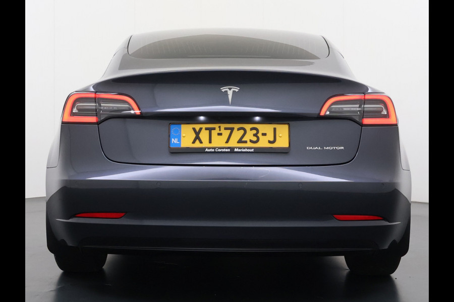 Tesla Model 3 Long Range AWD 75kWh 463PK Full Self Driving Ivoor Interieur All-Season banden Privacy Glas Premium Audio Panoramadak Navi Camer SOH 82% Lmv Leder Memory Elek.Stoelen Achterbank+Stoelverwarming Keyless Wifi Origineel Nederlandse Particuliere Auto Fabrieksgarantie op Accu en motor tot 25-3-2027/192.000KM