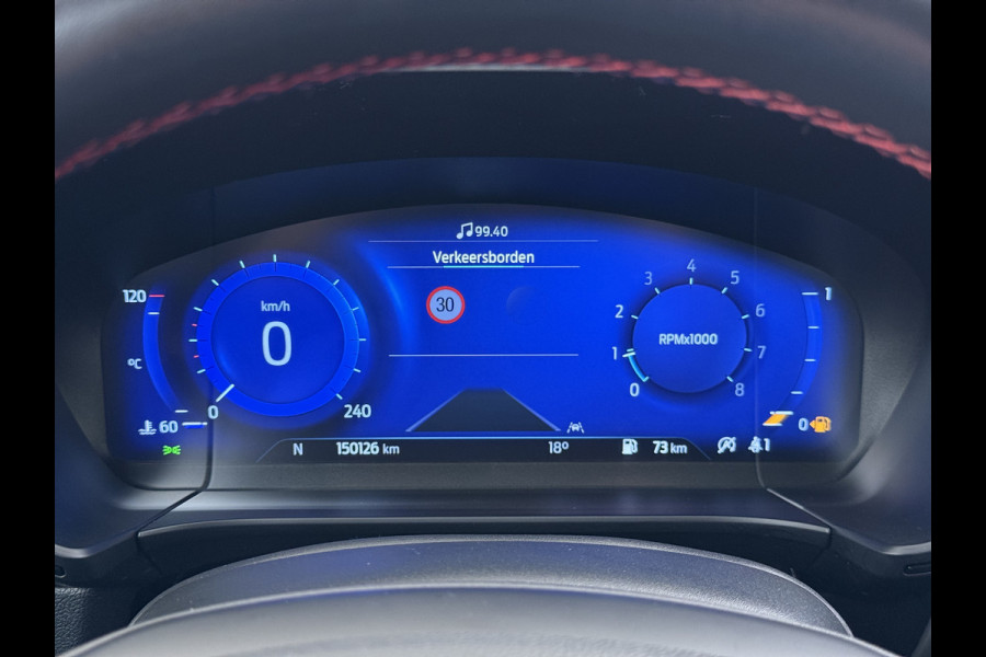 Ford Kuga 1.5T 150PK ST-Line Trekhaak Adap.Cruise Stoel+Stuur+Achterbank+Voorruitverwarming Elek.Achterklep Camera Apple Carplay/Android A Lmv 18" DAB Bluetooth Parkeerhulp Led Lane Assist Isofix Road Edge Detection WiFi 1.800KG Trekgewicht