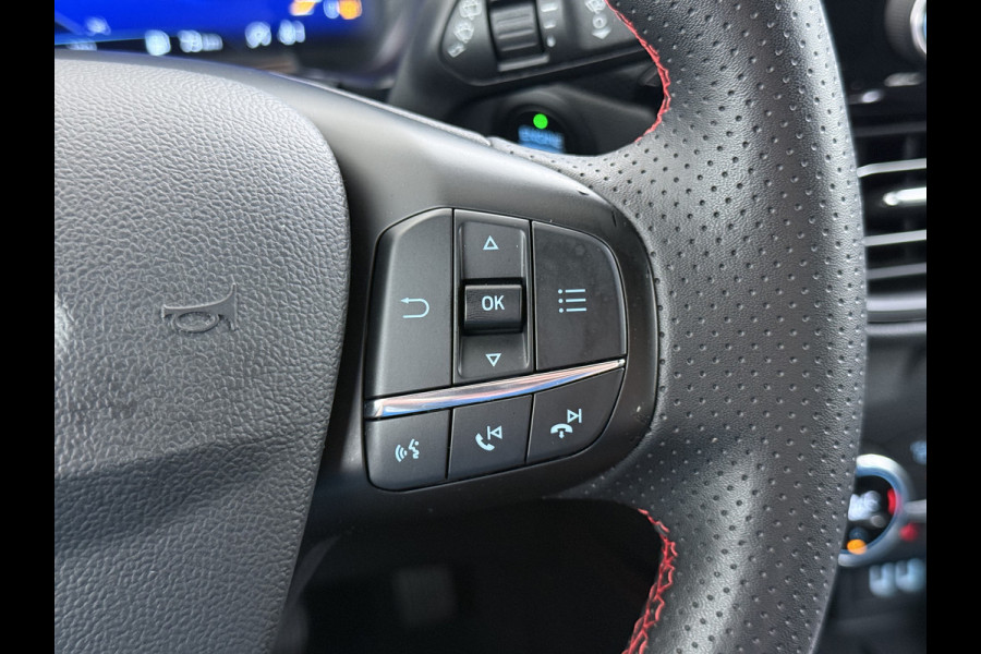 Ford Kuga 1.5T 150PK ST-Line Trekhaak Adap.Cruise Stoel+Stuur+Achterbank+Voorruitverwarming Elek.Achterklep Camera Apple Carplay/Android A Lmv 18" DAB Bluetooth Parkeerhulp Led Lane Assist Isofix Road Edge Detection WiFi 1.800KG Trekgewicht