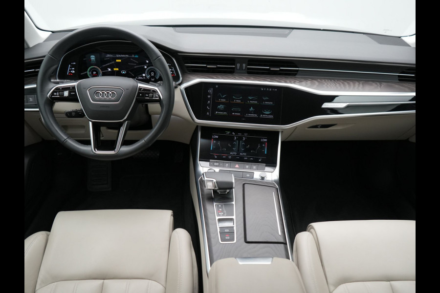 Audi A6 Avant 50 TFSI e quattro S Line 300pk PHEV Dealer O.H | Trekhaak af Fabriek | Adaptive Cruise | Lederen Sportstoelen Memory | Apple Carplay | 19"L.M | BLIS | Virtual |