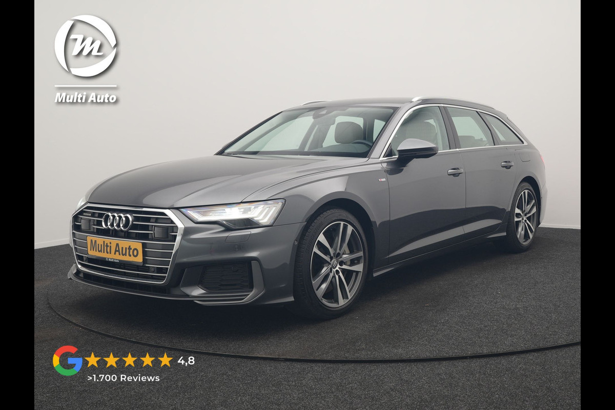 Audi A6 Avant 50 TFSI e quattro S Line 300pk PHEV Dealer O.H | Trekhaak af Fabriek | Adaptive Cruise | Lederen Sportstoelen Memory | Apple Carplay | 19"L.M | BLIS | Virtual |