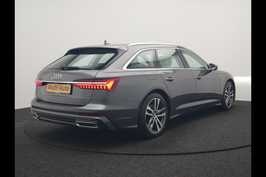 Audi A6 Avant 50 TFSI e quattro S Line 300pk PHEV Dealer O.H | Trekhaak af Fabriek | Adaptive Cruise | Lederen Sportstoelen Memory | Apple Carplay | 19"L.M | BLIS | Virtual |