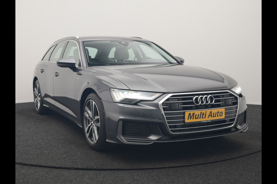 Audi A6 Avant 50 TFSI e quattro S Line 300pk PHEV Dealer O.H | Trekhaak af Fabriek | Adaptive Cruise | Lederen Sportstoelen Memory | Apple Carplay | 19"L.M | BLIS | Virtual |