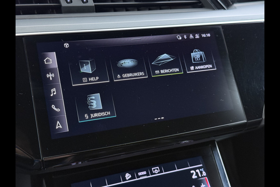Audi e-tron 313pk Quattro Pano-Dak Adap.Cruise Leer+Verwarmd+Memory Camera Apple Carplay Android Auto Pdc Business Edition Plus 50 Quattro 4wd SOH 91% Elek.Achterklep Lmv Privacy Glas Led DAB Virtual Cockpit Rijstrooksensor Origineel Nederlandse Auto