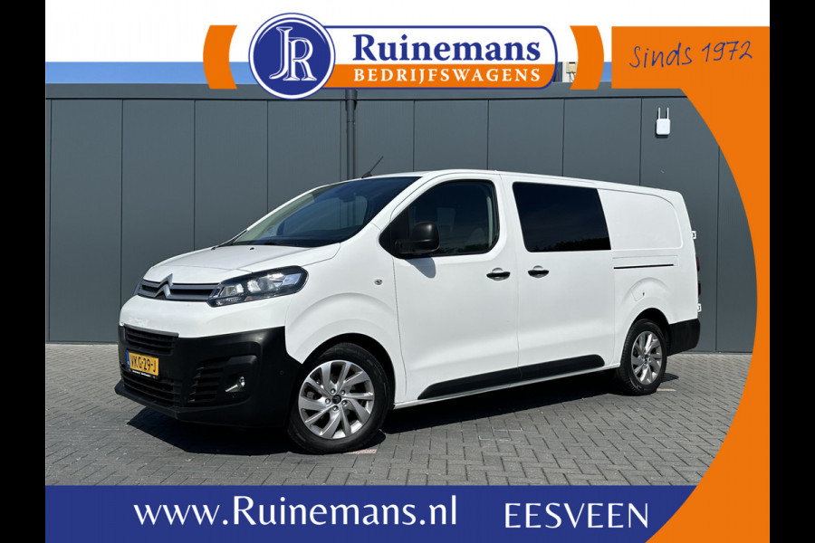 Citroën Jumpy 2.0 BlueHDI 180 PK / AUTOMAAT / L3H1 / DUBBEL CABINE / 2x SCHUIFDEUR / TREKHAAK / CAMERA / BLIND SPOT / ECC / CRUISE / 6 PERSOON