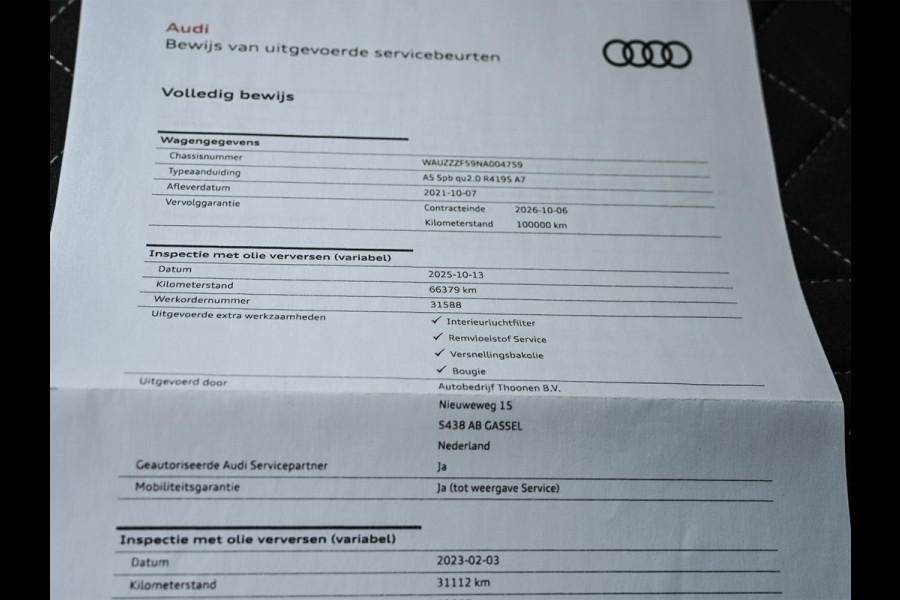 Audi A5 Sportback 45 TFSI quattro S edition 265pk | B&O | S-Sportstoelen + Massage| Camera | Adaptive cruise | Memory Seats | Keyless Entry |