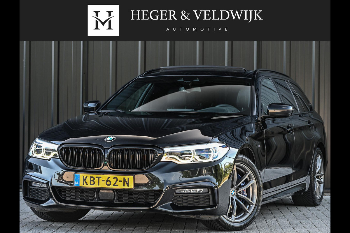 BMW 5 Serie Touring 530i xDrive High Executive | M-Sport | Panoramadak | Harman/Kardon | HUD | Active Cruise | 360 Camera | Stuur Verwarming | Ambiance Interieur | Stoelverwarming | Elektr. Verst. Stoel |