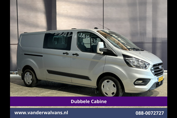 Ford Transit Custom 2.0 TDCI 131pk L2H1 Dubbele Cabine Euro6 Airco | 5-Zits | Camera | Apple Carplay | LED | 2800kg Trekhaak Android Auto, Cruisecontrol, Parkeersensoren, Stoelverwarming, Verwarmde voorruit, Dakdragers