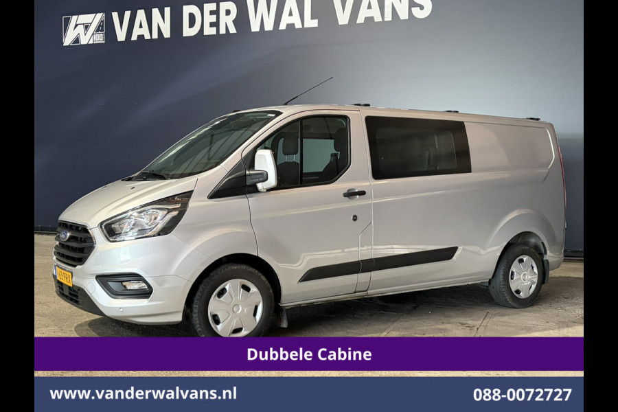 Ford Transit Custom 2.0 TDCI 131pk L2H1 Dubbele Cabine Euro6 Airco | 5-Zits | Camera | Apple Carplay | LED | 2800kg Trekhaak Android Auto, Cruisecontrol, Parkeersensoren, Stoelverwarming, Verwarmde voorruit, Dakdragers