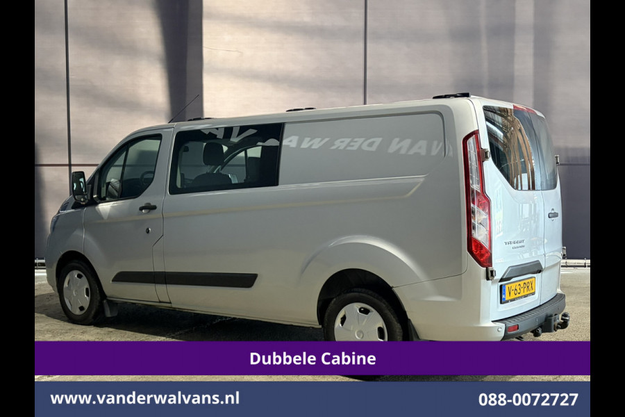 Ford Transit Custom 2.0 TDCI 131pk L2H1 Dubbele Cabine Euro6 Airco | 5-Zits | Camera | Apple Carplay | LED | 2800kg Trekhaak Android Auto, Cruisecontrol, Parkeersensoren, Stoelverwarming, Verwarmde voorruit, Dakdragers