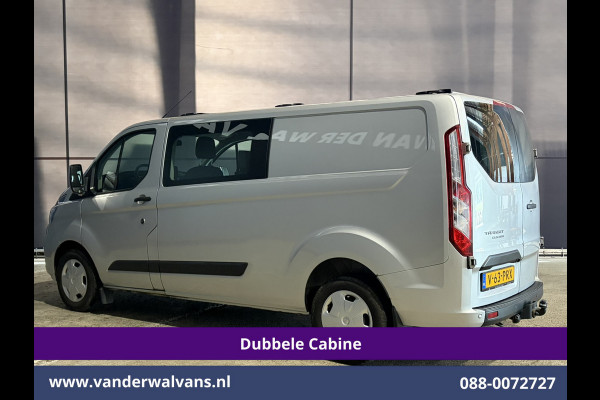 Ford Transit Custom 2.0 TDCI 131pk L2H1 Dubbele Cabine Euro6 Airco | 5-Zits | Camera | Apple Carplay | LED | 2800kg Trekhaak Android Auto, Cruisecontrol, Parkeersensoren, Stoelverwarming, Verwarmde voorruit, Dakdragers
