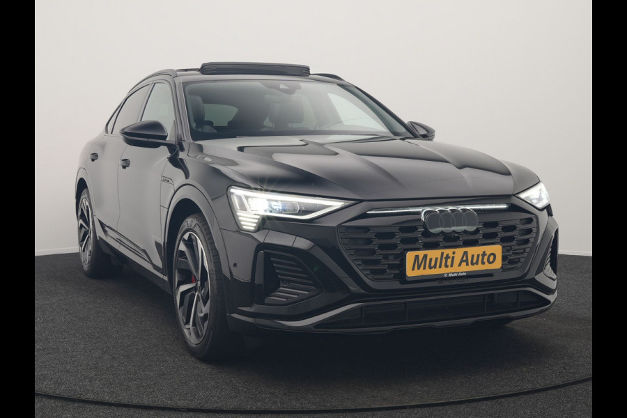 Audi Q8 e-tron Sportback 55 Quattro S edition 95 kWh 408pk Dealer O.H | Luchtvering | Panodak | Black Optic | Adaptive Cruise | 360 Camera | B&O Soundsystem | 21"L.M | Alcantara Sportstoelen Memory | Apple Carplay | Matrix LED |