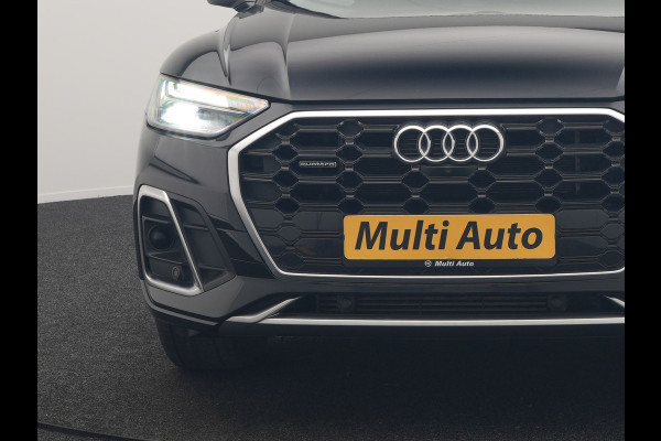 Audi Q5 50 TFSI e quattro S Line PHEV 300pk Dealer O.H | Trekhaak Af Fabriek | 360 Camera | Adaptive Cruise | Head Up | Lederen Stoelen Memory & Verwarmd | Blis | Keyless | Navigatie | Virtual | DAB | 19"L.M | Plug In Hybrid |