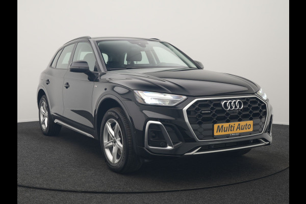 Audi Q5 50 TFSI e quattro S Line PHEV 300pk Dealer O.H | Trekhaak Af Fabriek | 360 Camera | Adaptive Cruise | Head Up | Lederen Stoelen Memory & Verwarmd | Blis | Keyless | Navigatie | Virtual | DAB | 19"L.M | Plug In Hybrid |