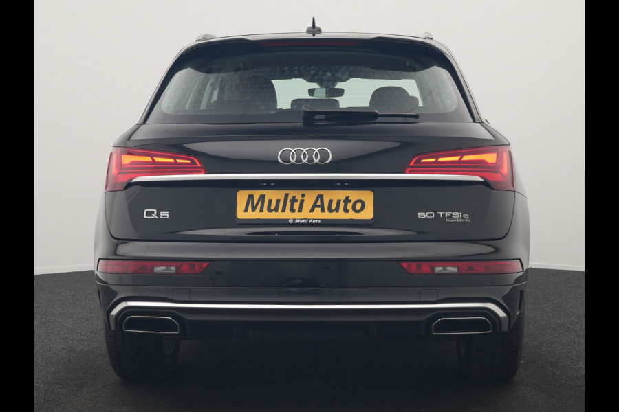 Audi Q5 50 TFSI e quattro S Line PHEV 300pk Dealer O.H | Trekhaak Af Fabriek | 360 Camera | Adaptive Cruise | Head Up | Lederen Stoelen Memory & Verwarmd | Blis | Keyless | Navigatie | Virtual | DAB | 19"L.M | Plug In Hybrid |