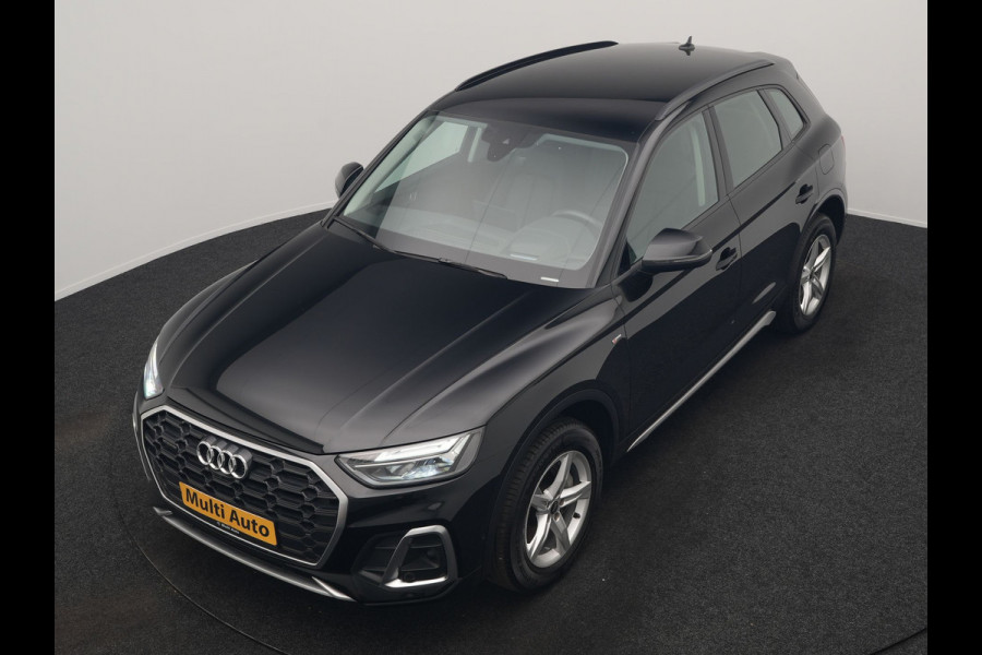 Audi Q5 50 TFSI e quattro S Line PHEV 300pk Dealer O.H | Trekhaak Af Fabriek | 360 Camera | Adaptive Cruise | Head Up | Lederen Stoelen Memory & Verwarmd | Blis | Keyless | Navigatie | Virtual | DAB | 19"L.M | Plug In Hybrid |