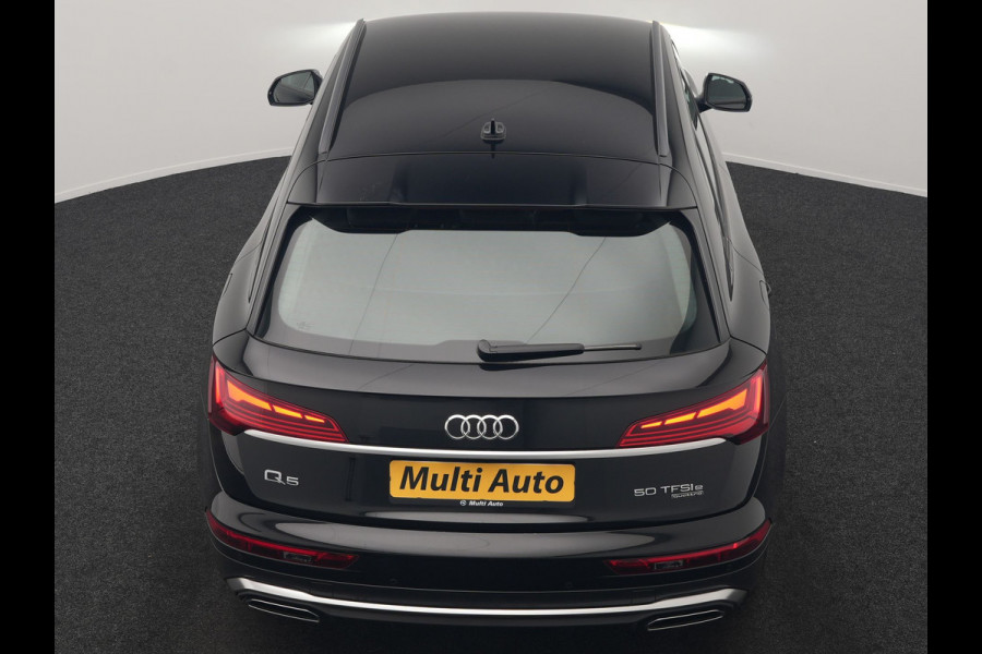 Audi Q5 50 TFSI e quattro S Line PHEV 300pk Dealer O.H | Trekhaak Af Fabriek | 360 Camera | Adaptive Cruise | Head Up | Lederen Stoelen Memory & Verwarmd | Blis | Keyless | Navigatie | Virtual | DAB | 19"L.M | Plug In Hybrid |