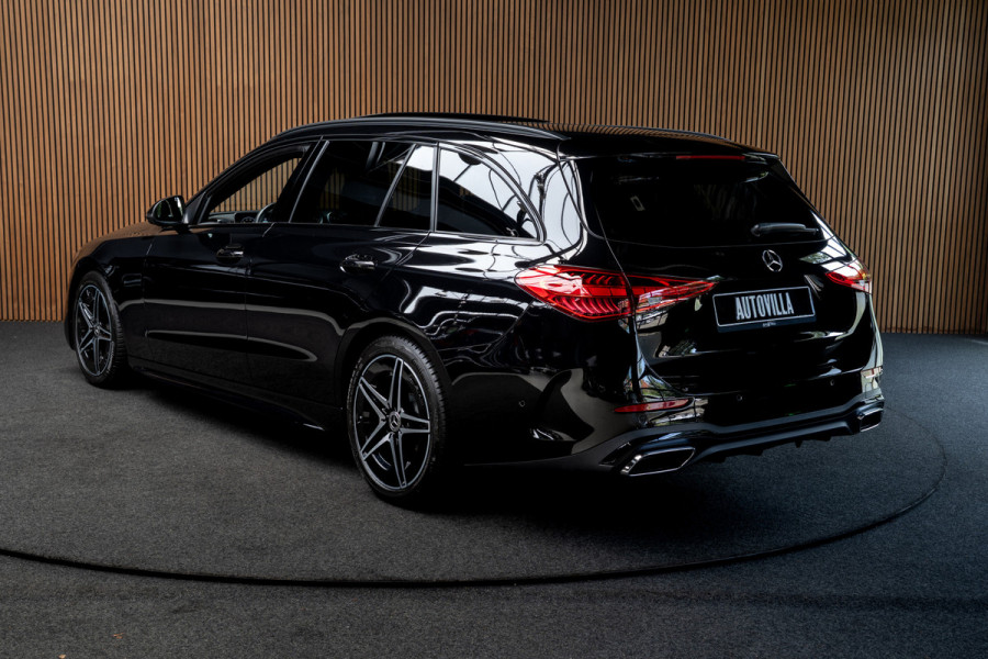 Mercedes-Benz C-Klasse Estate 180 AMG Line Panodak Leer 360° Memory Distronic+ Matrix Laser Navi LED Nightpack Elektr. trekhaak PTS Ambient Plus Elekt. achterklep LM velgen BTW auto!