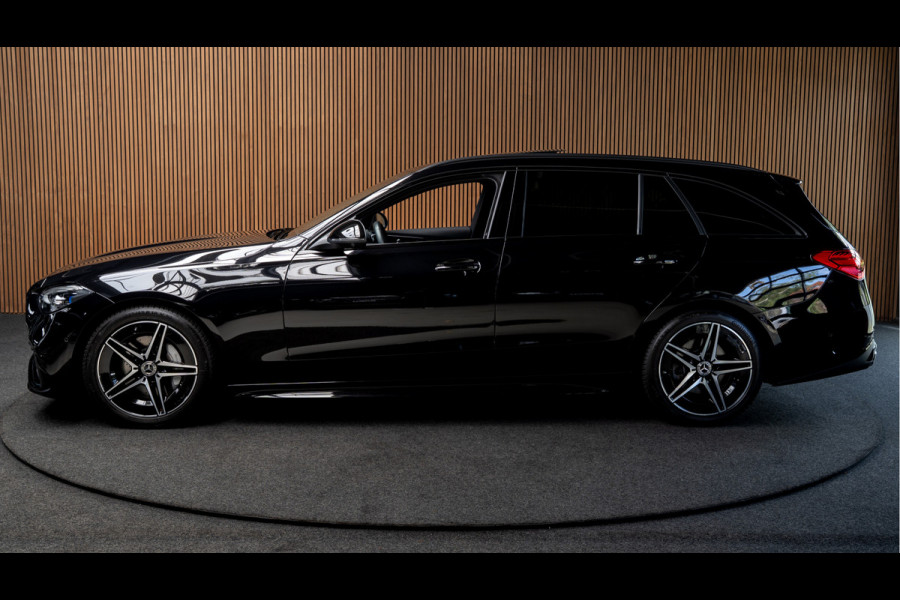 Mercedes-Benz C-Klasse Estate 180 AMG Line Panodak Leer 360° Memory Distronic+ Matrix Laser Navi LED Nightpack Elektr. trekhaak PTS Ambient Plus Elekt. achterklep LM velgen BTW auto!