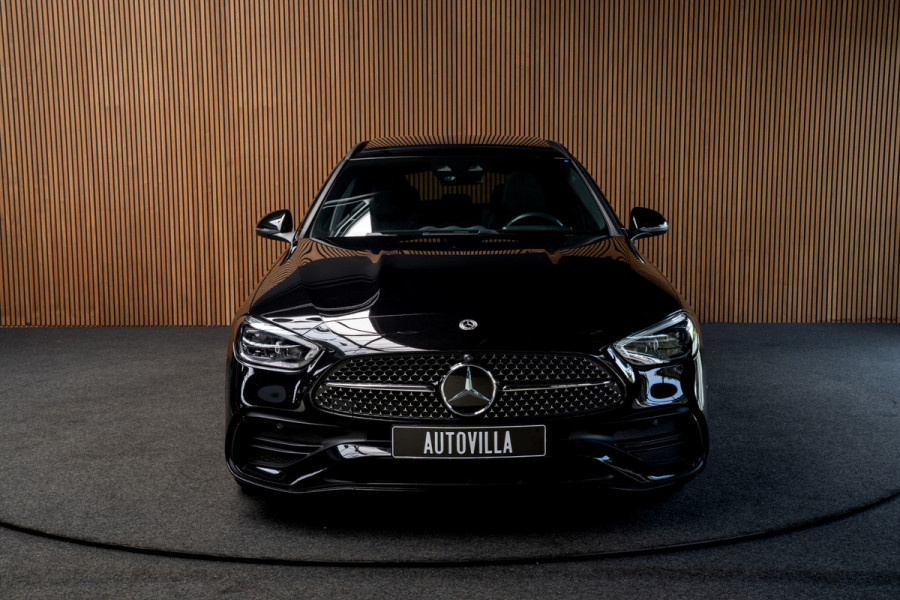 Mercedes-Benz C-Klasse Estate 180 AMG Line Panodak Leer 360° Memory Distronic+ Matrix Laser Navi LED Nightpack Elektr. trekhaak PTS Ambient Plus Elekt. achterklep LM velgen BTW auto!