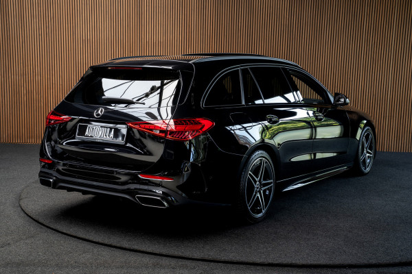 Mercedes-Benz C-Klasse Estate 180 AMG Line Panodak Leer 360° Memory Distronic+ Matrix Laser Navi LED Nightpack Elektr. trekhaak PTS Ambient Plus Elekt. achterklep LM velgen BTW auto!