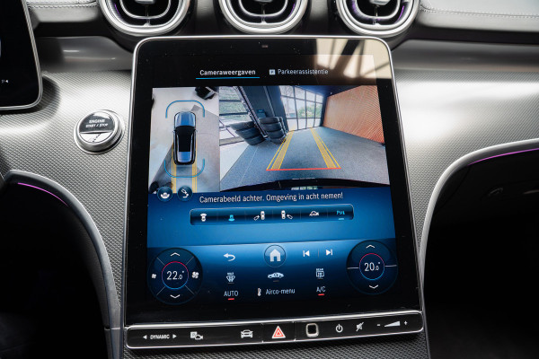 Mercedes-Benz C-Klasse Estate 180 AMG Line Panodak Leer 360° Memory Distronic+ Matrix Laser Navi LED Nightpack Elektr. trekhaak PTS Ambient Plus Elekt. achterklep LM velgen BTW auto!