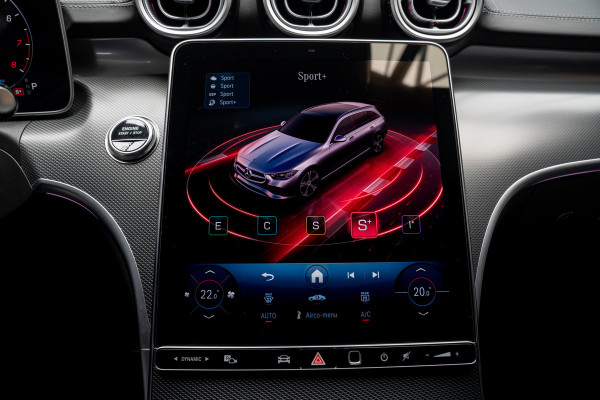 Mercedes-Benz C-Klasse Estate 180 AMG Line Panodak Leer 360° Memory Distronic+ Matrix Laser Navi LED Nightpack Elektr. trekhaak PTS Ambient Plus Elekt. achterklep LM velgen BTW auto!