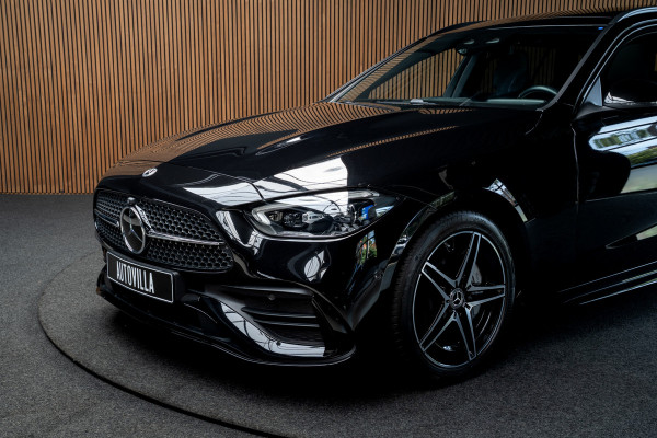 Mercedes-Benz C-Klasse Estate 180 AMG Line Panodak Leer 360° Memory Distronic+ Matrix Laser Navi LED Nightpack Elektr. trekhaak PTS Ambient Plus Elekt. achterklep LM velgen BTW auto!