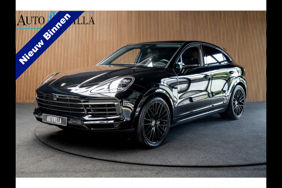 Porsche Cayenne Coupé 3.0 Pano Sportchrono 360 Luchtvering Leer Navi ACC 22'' LM velgen Memory seats Bose Stuurverwarming Elektr. bedienbare achterklep PDC LM velgen Stuurverwarming Stoelverwarming Zwarte binnenhemel Climate CarPlay
