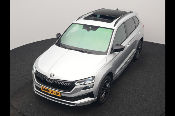 Škoda Karoq 1.5 TSI ACT Sportline Facelift Model 150pk DSG Dealer O.H | Trekhaak Af Fabriek | Adaptive Cruise | Crystal LED | Lederen Sportstoelen Memory & Verwarmd | Keyless | Sfeerverlichting | Apple Carplay | Verwarmd Sportstuur | Navigatie | Virtual | DAB |