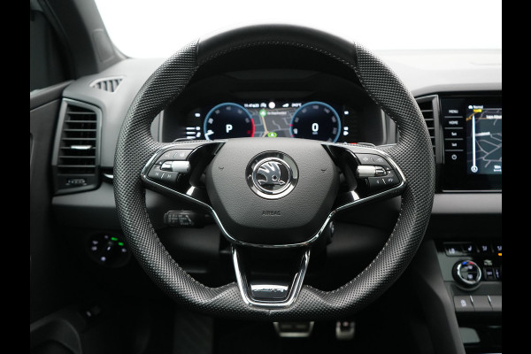Škoda Karoq 1.5 TSI ACT Sportline Facelift Model 150pk DSG Dealer O.H | Trekhaak Af Fabriek | Adaptive Cruise | Crystal LED | Lederen Sportstoelen Memory & Verwarmd | Keyless | Sfeerverlichting | Apple Carplay | Verwarmd Sportstuur | Navigatie | Virtual | DAB |