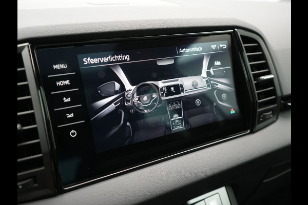Škoda Karoq 1.5 TSI ACT Sportline Facelift Model 150pk DSG Dealer O.H | Trekhaak Af Fabriek | Adaptive Cruise | Crystal LED | Lederen Sportstoelen Memory & Verwarmd | Keyless | Sfeerverlichting | Apple Carplay | Verwarmd Sportstuur | Navigatie | Virtual | DAB |
