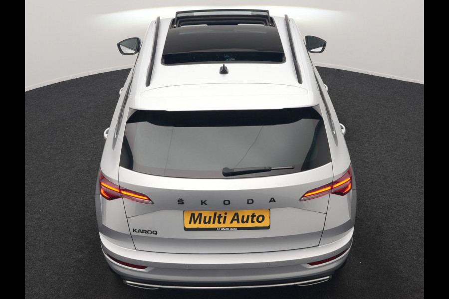 Škoda Karoq 1.5 TSI ACT Sportline Facelift Model 150pk DSG Dealer O.H | Trekhaak Af Fabriek | Adaptive Cruise | Crystal LED | Lederen Sportstoelen Memory & Verwarmd | Keyless | Sfeerverlichting | Apple Carplay | Verwarmd Sportstuur | Navigatie | Virtual | DAB |